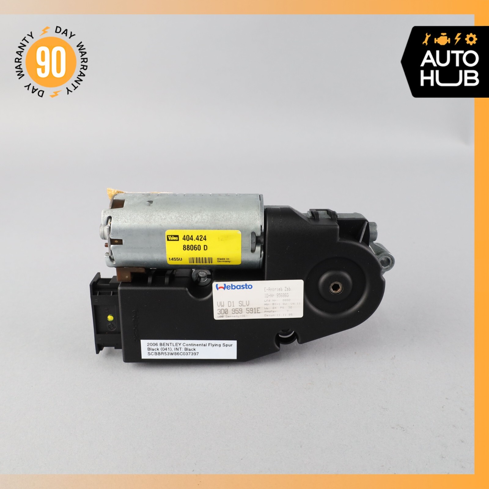 06-18 Bentley Continental Flying Spur Sunroof Sun Roof Motor Right Side OEM 67k