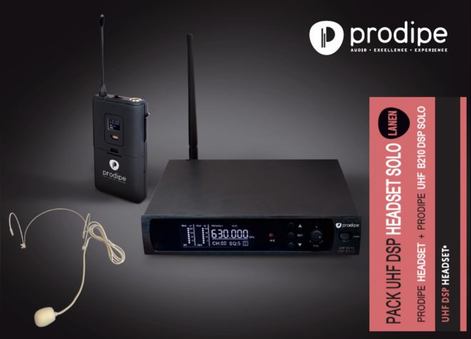 Prodipe PROUHFHEADSETSOL  Sistema wireless UHF 1x100 frequenze, con un microfono