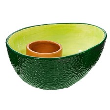 Avocado Shaped Dip Bowl Chip &Di p Snack Guacamole Serving Dish Sass & Belle