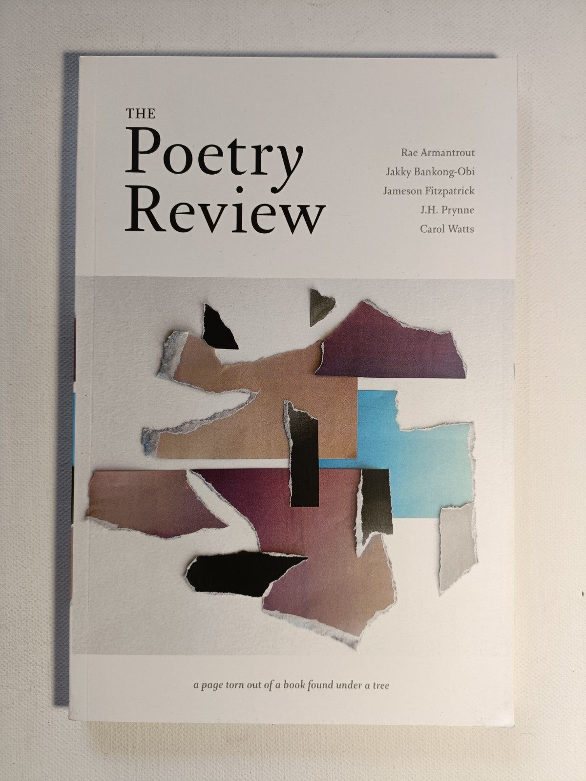 The Poetry Review volume 112:2 Summer 2022 The Poetry Society