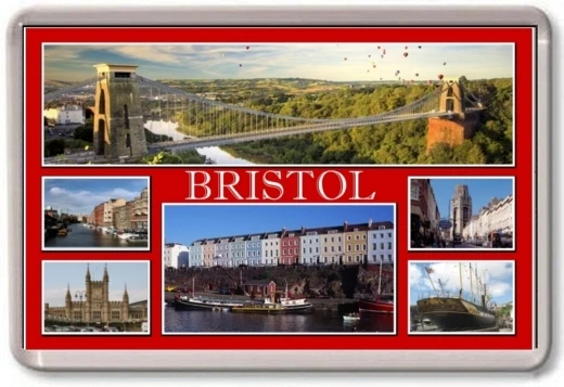 FRIDGE MAGNET - BRISTOL - Large - Avon Somerset TOURIST