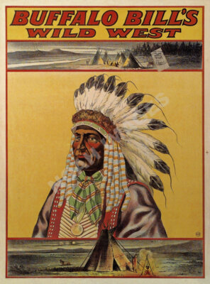Buffalo Bills Wild West Chief vintage circus poster repro 16x20 | eBay