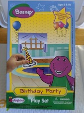 Vintage 1997 Barney Colorforms Play Set Birthday Party New/Sealed