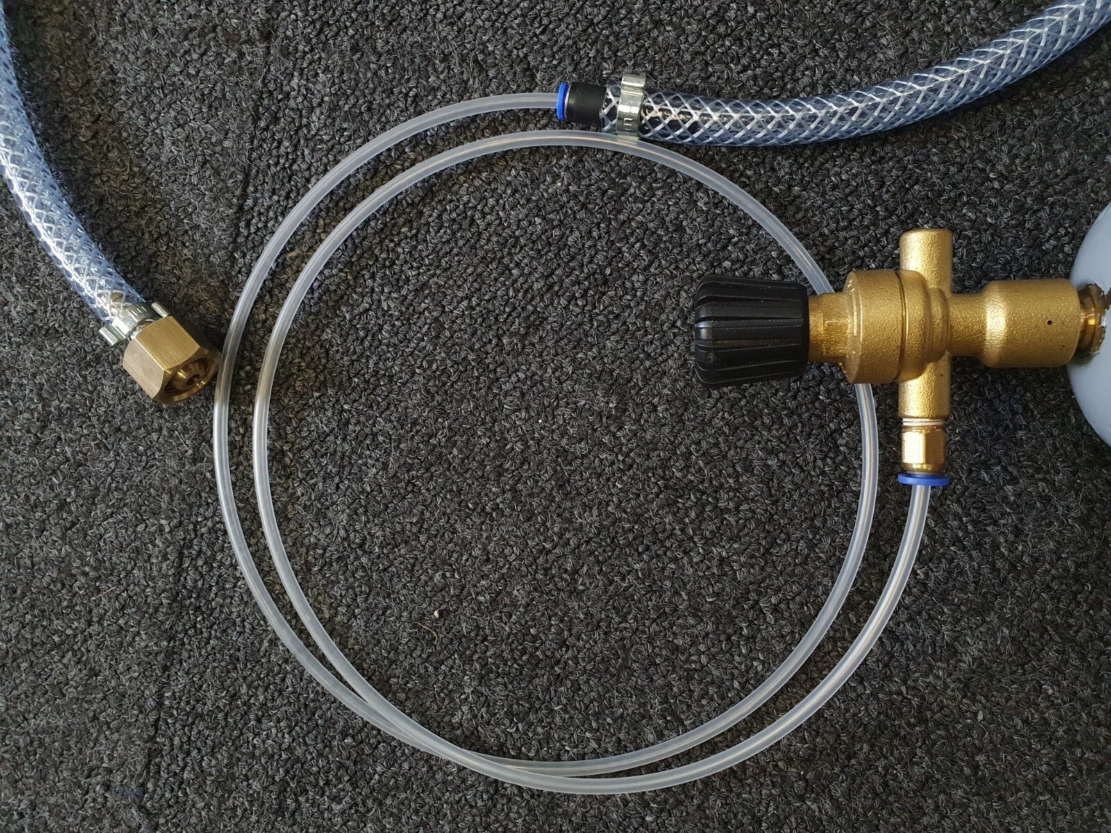 Hobby Mini MIG Gas Conversion Kit Welding Regulator 4mm Hose & Cylinder