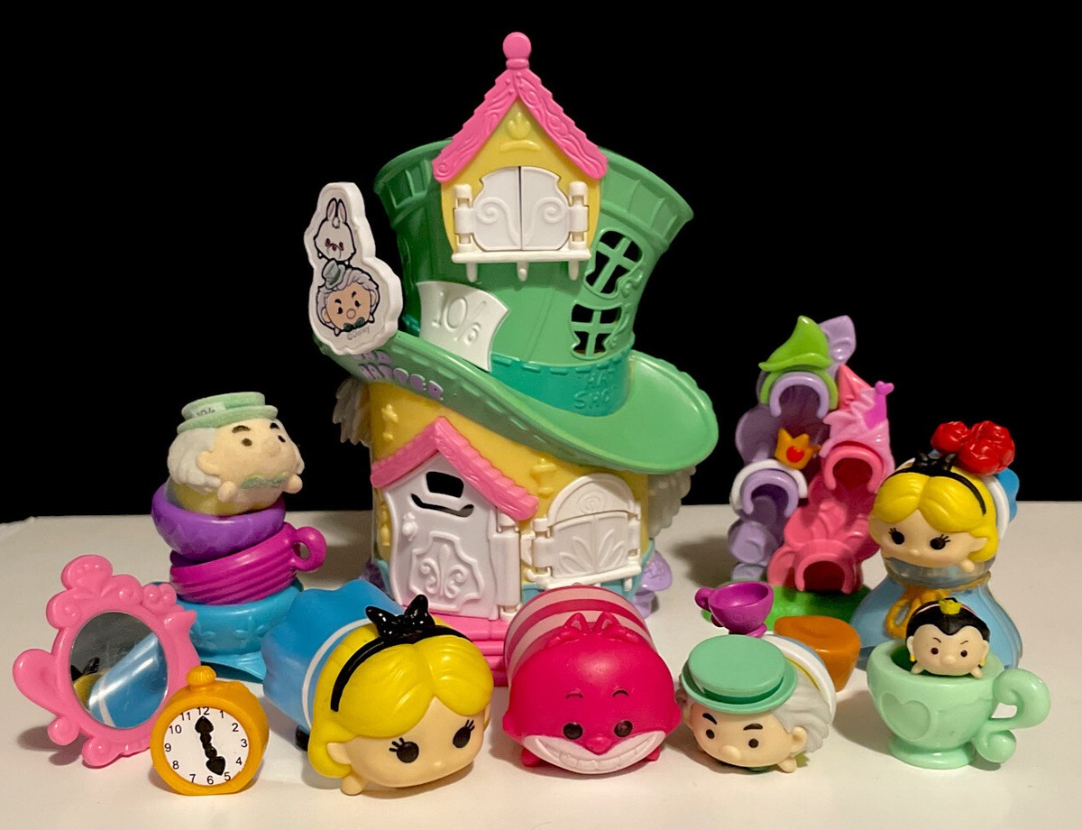 Disney Tsum Tsum MAD HATTER HAT SHOP Play Set *Alice In Wonderland* Vinyl  Figure