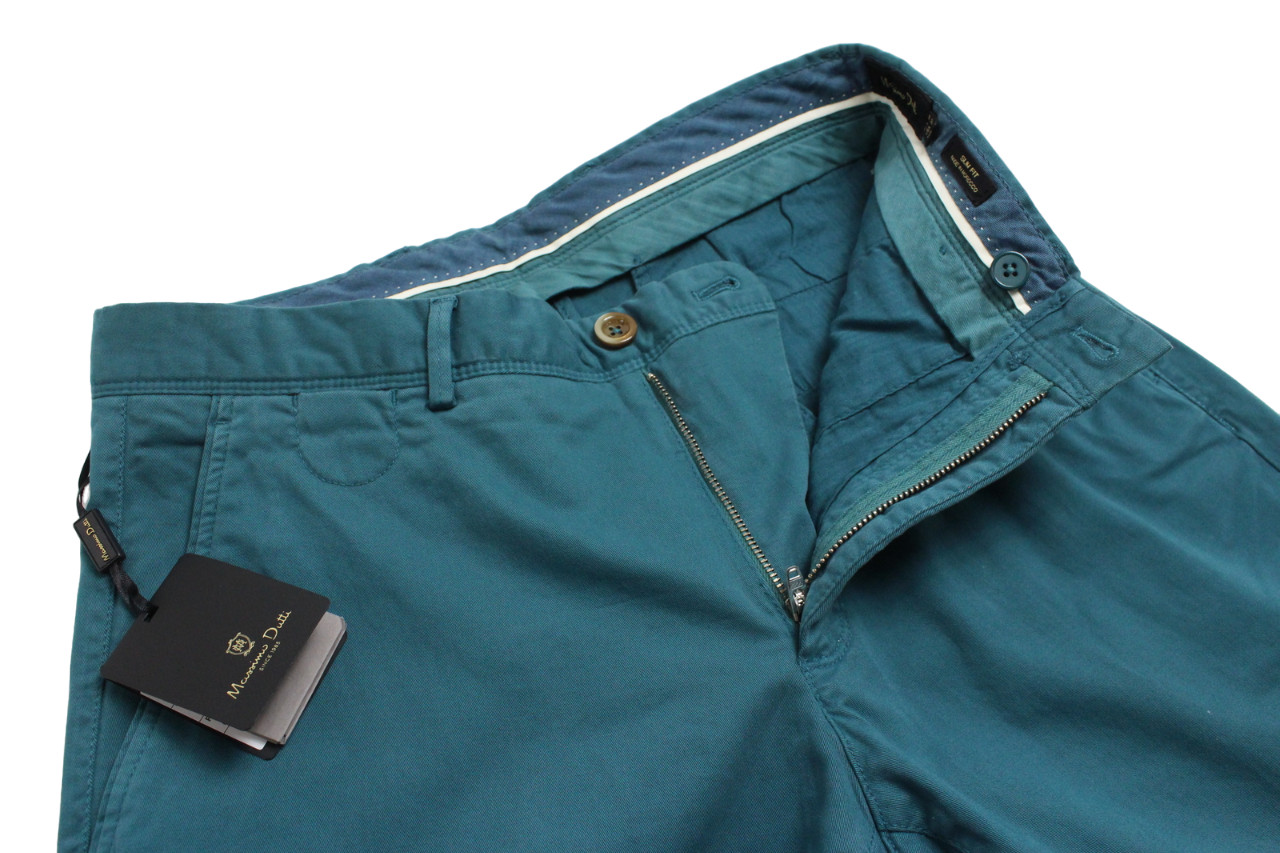 MASSIMO DUTTI  Trousers Men's US 30 Chino Slim Fit Zip Fly Blue thumbnail 4