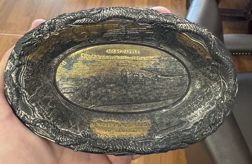 Vintage Boldt Castle 1000 Islands Tray Ashtray Metal 6"