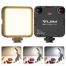 VIJIM LED Video Light, VL81 On Camera Light with 3 Cold Shoe Rechargeable...