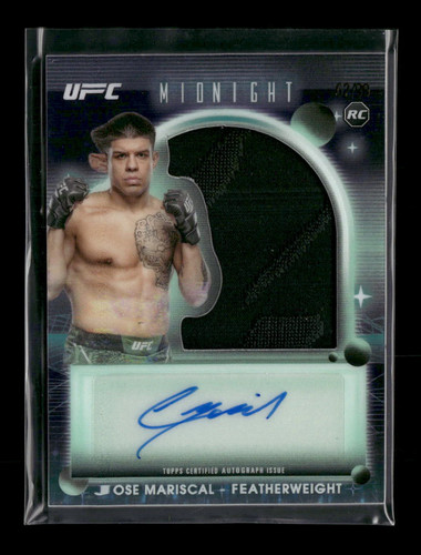 2025 Topps Midnight UFC Rookie Relic Auto Twilight Jose Mariscal #/99 # ...