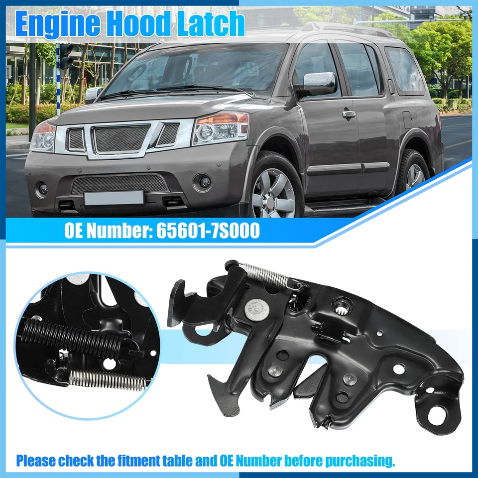 1 pieza bloqueo de cierre de capó negro 656017S000 para Nissan NV2500 NV3500 2012-2019 1 pieza Foto 2 de 4