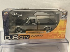 Jada Dub City Old Skool 1972 Chevy Cheyenne Pickup Maya Wheels 124 Nib Blksilv