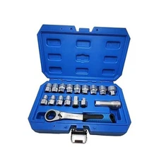 17PCS Pass Through 17pcs 1/2 & 3/8 Inch Drive Socket Setpass Through Socket Set