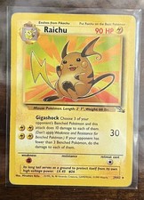 Raichu 29/62 Rare Fossil Pokemon Unlimited Lightly Played on eBay