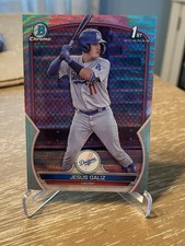 2023 Bowman Chrome Prospects - 1st Bowman #BCP-187 Jesus Galiz Aqua Wave /125