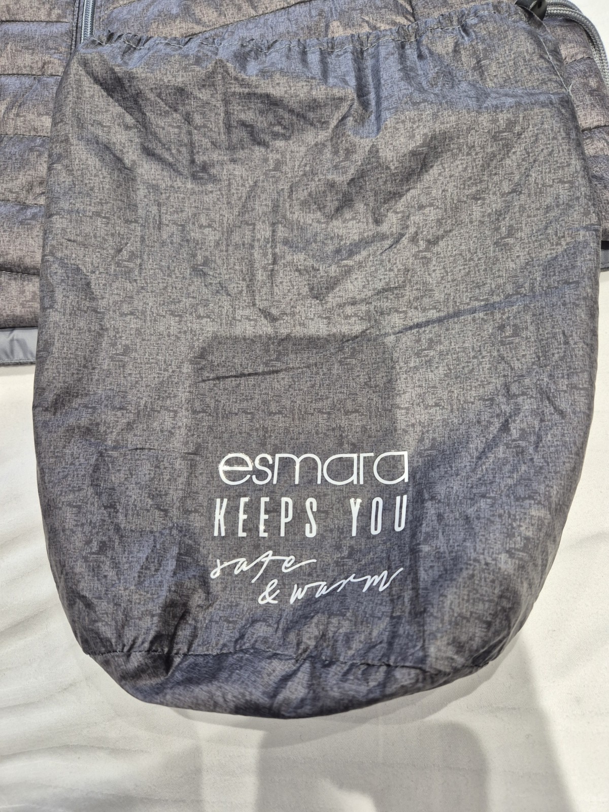 Esmara Grey Quilted Jacket Uk 12 Bnwt With Storage Bag Autumn Winter