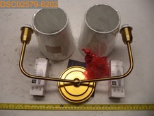Safavieh SCN4015A Brass Gold White Shade Wall Light Fixture 889048613751
