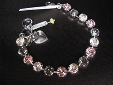 MARIANA BRACELET SWAROVSKI CRYSTALS PINK GRAY MULTI TENNIS Rho Pl Gift Christmas