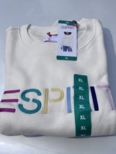 NWT Viral Costco Esprit Cream Logo Crewneck Sweatshirt Women's Size XL