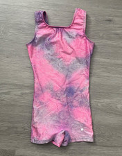 Destira Little Girl's Glitter and Glitz Pink/Purple Unitard Gymnastics/Dance