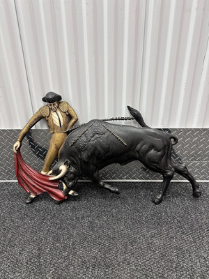 Matador Bull Fighting Vintage 1968 Wall Plaque Dart Syroco 35'' Long Mid Century 