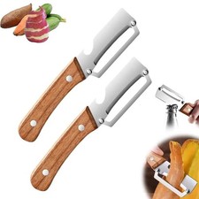 Zero Snag Peeler Knife Multi Functional Vegetable Wooden Peelers Ergonomic