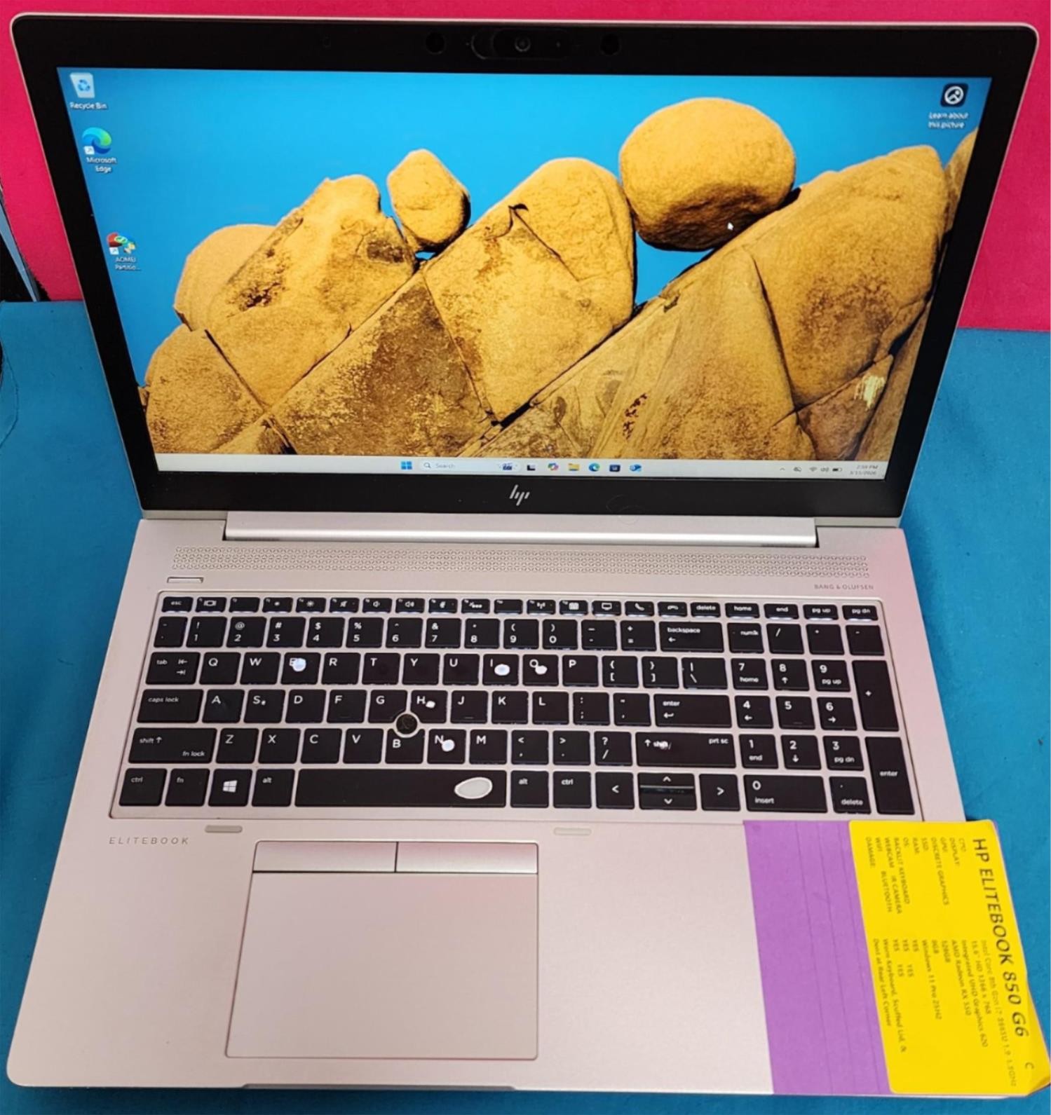 HP EliteBook 850 G6, 15.6-Inch Laptop, with Intel Core i7 8th Gen.