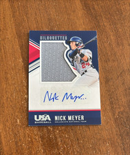 Nick Meyer 2018 USA Baseball Stars Stripes Jersey Auto #15 Cal Poly Mets /199