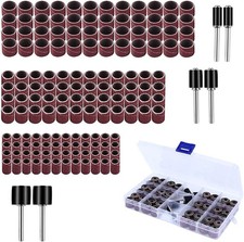 150 Drum Sander Set, 144 Nail Sanding Band Sleeves(80 / 120Grit) & 6 Drum... 