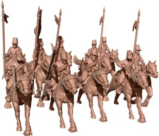 Eskice Miniature Napoleonic Russian Cossack Cavalry in Casques Black Powder 28mm