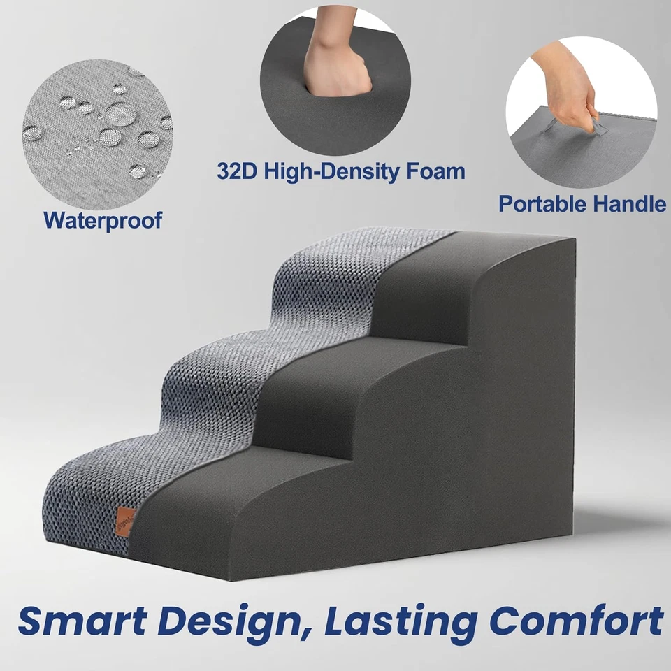 Pack of 1 Waterproof Bed Blanket Furniture Protector Set of 3-Step Pet Stair for - Image 4 of 4