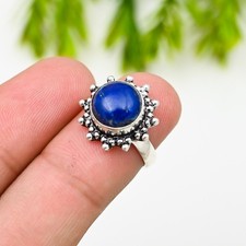 Lapis Lazuli Gemstone 925 Sterling Silver Ring Handmade Jewelry Ring For Gift