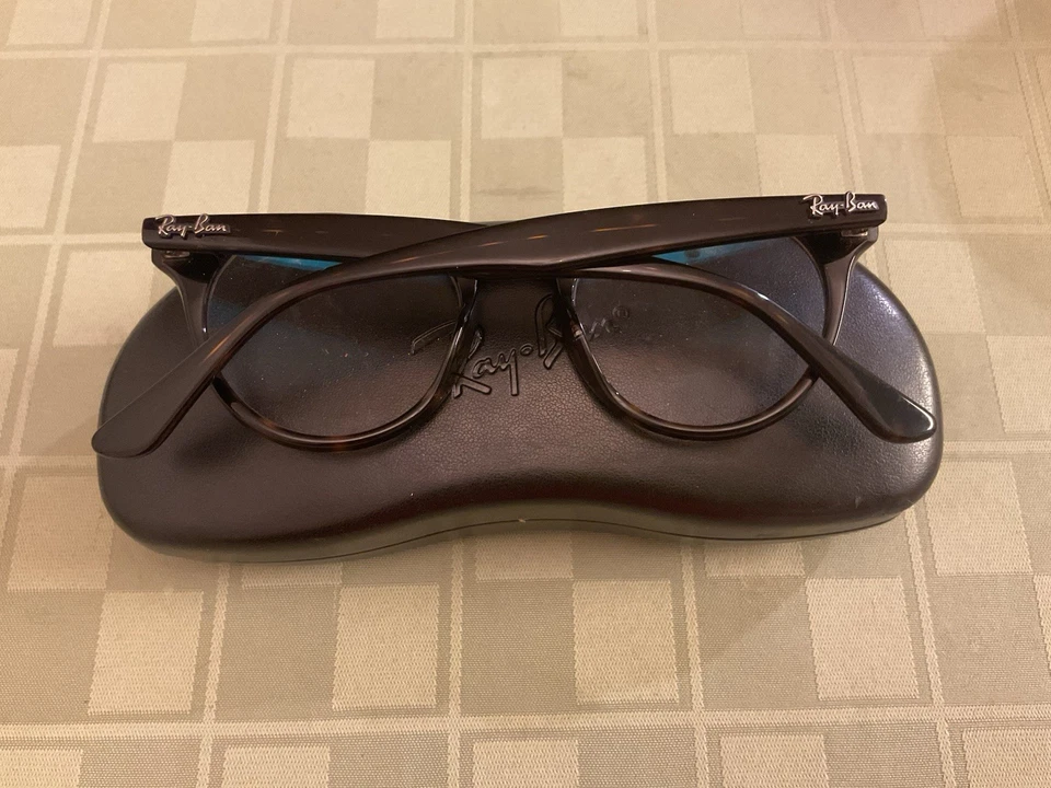 Ray Ban RB 2180-V 2012 Anteojos Redondos Negros 47-21-145 Marco Nuevo Foto 2 de 4