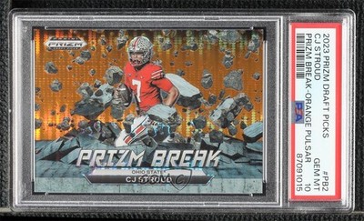 2023 Panini Prizm Draft Picks Break Orange Pulsar 10/49 CJ Stroud Rookie RC 3hd