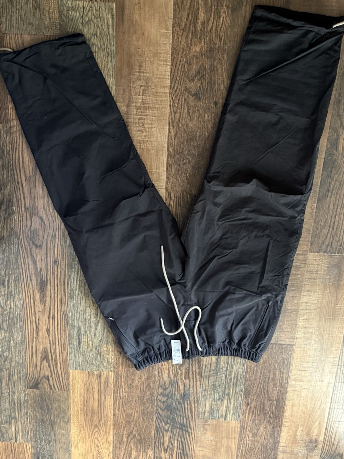 Fear of God Essentials Relaxed Casual Pants Black Logo Drawstring Men's L thumbnail 3