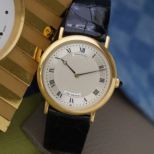 Breguet 1990s Classique Guilloche Automatic Ultra Thin 18k Yel...