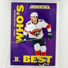 2023-24 Credentials Brandon Montour Who's Best Insert Card # WB-BM Florida