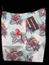 New fashion tropical birds swim shorts Men L