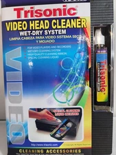 VHS VCR Video Head Cleaner Wet-Dry Cleaning System w/ Fluid