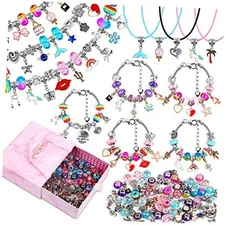  150 Pieces Mixed-Style Jewelry Making Kit, DIY Charm Bracelet & Necklace 