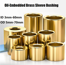 Oil-Embedded Brass Sleeve Bushing Bearing Round Spacers Standoff OD 5mm To 70mm