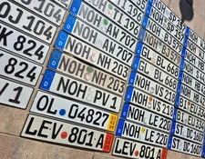 Mixed bulk lot of 52 German license plate plates FREE FedEx SHIP Germany EURO