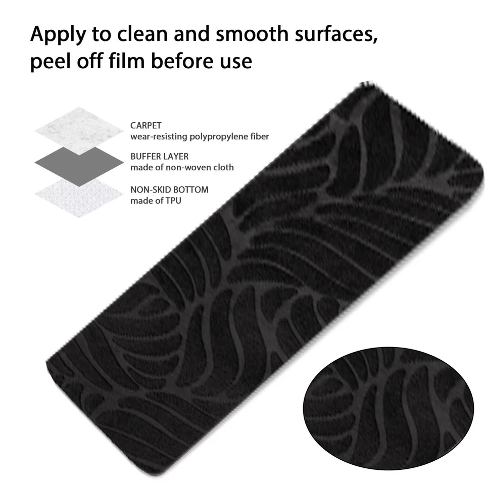 15Pcs Stair Pads Set Carpet Stair Treads Non Slip Adhesive Step Mats Home Decor - Image 4 of 4