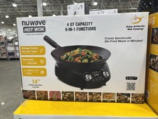 Nuwave Induction Hot Wok with 14" Carbon Steel Wok, Glass Lid & Stand New Sealed