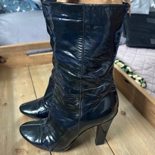 Jimmy Choo Shiny Black Heeled Boots
