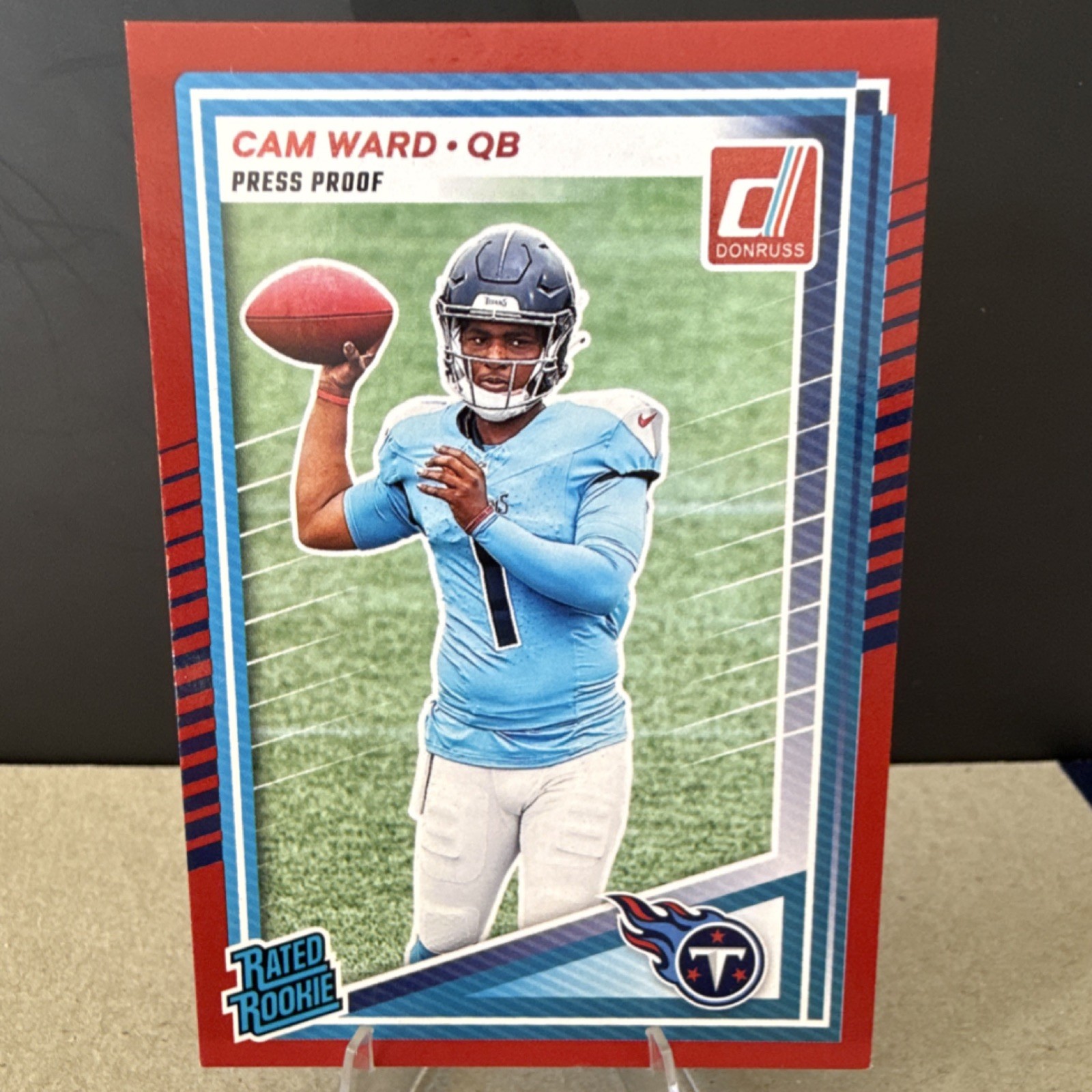Panini Donruss Cam Ward Tennessee Titans Rated Rookie Red Press Proof #350 2025