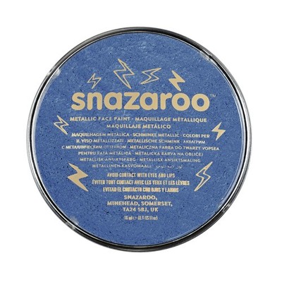 Snazaroo Schminkfarbe Metallic Elektrischblau 18 ml Kinderschminke Water Make-up
