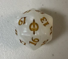 MTG March of the Machine Oversized White Spindown Dice D20