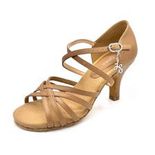 So Danca - BL305 Cha Lacey Schwimmer Ballroom Dance Shoes 3" 9, Caramel
