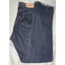 Vintage Levi's 501 Button Fly Jeans Distressed Mid Rise Straight Leg Size 28x30