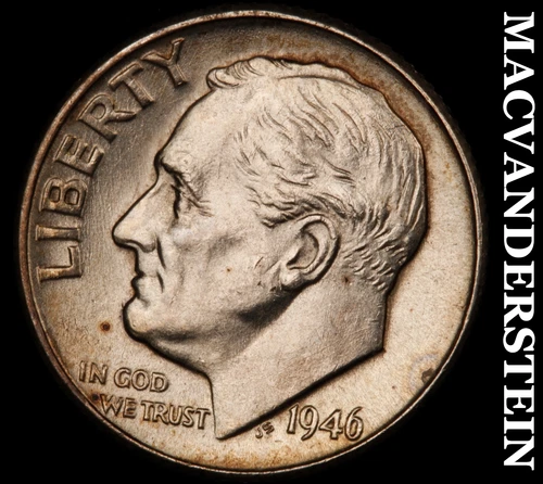 1946 Silver Roosevelt Dime-Choice Gem Brilliant Unc Lustrous No Reserve #i4509